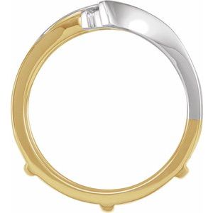 14K White/Yellow 1/4 CTW Natural Diamond Ring Guard Ethereal Legacy Boutiques