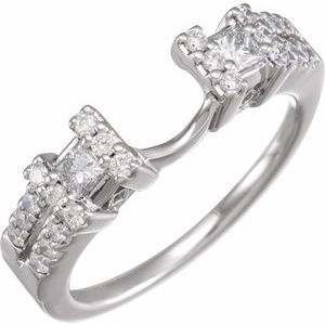 14K White 1/2 CTW Natural Diamond Ring Enhancer Ethereal Legacy Boutiques