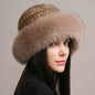 Women’s Mink Hair Winter Hat – Braided Fur Warm Elegant Beanie FitiqueFit