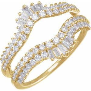 14K Yellow 1 CTW Natural Diamond Ring Guard Ethereal Legacy Boutiques