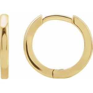 14K Yellow Hinged 12.5 mm Hoop Earring Ethereal Legacy Boutiques