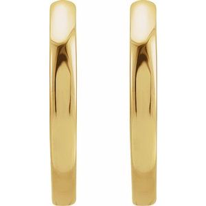 14K Yellow Hinged 12.5 mm Hoop Earrings Ethereal Legacy Boutiques