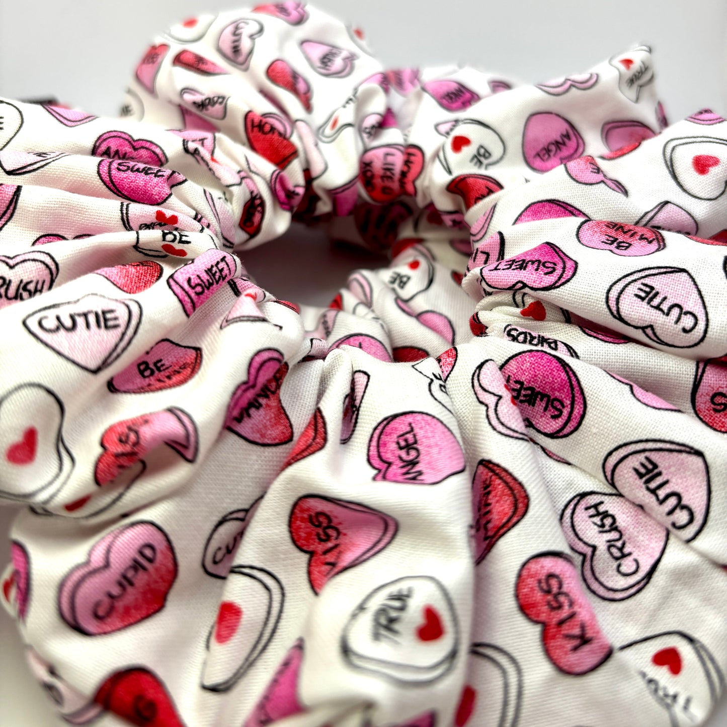 Conversation Hearts Valentine's Day Scrunchie Enchanted Scrunch