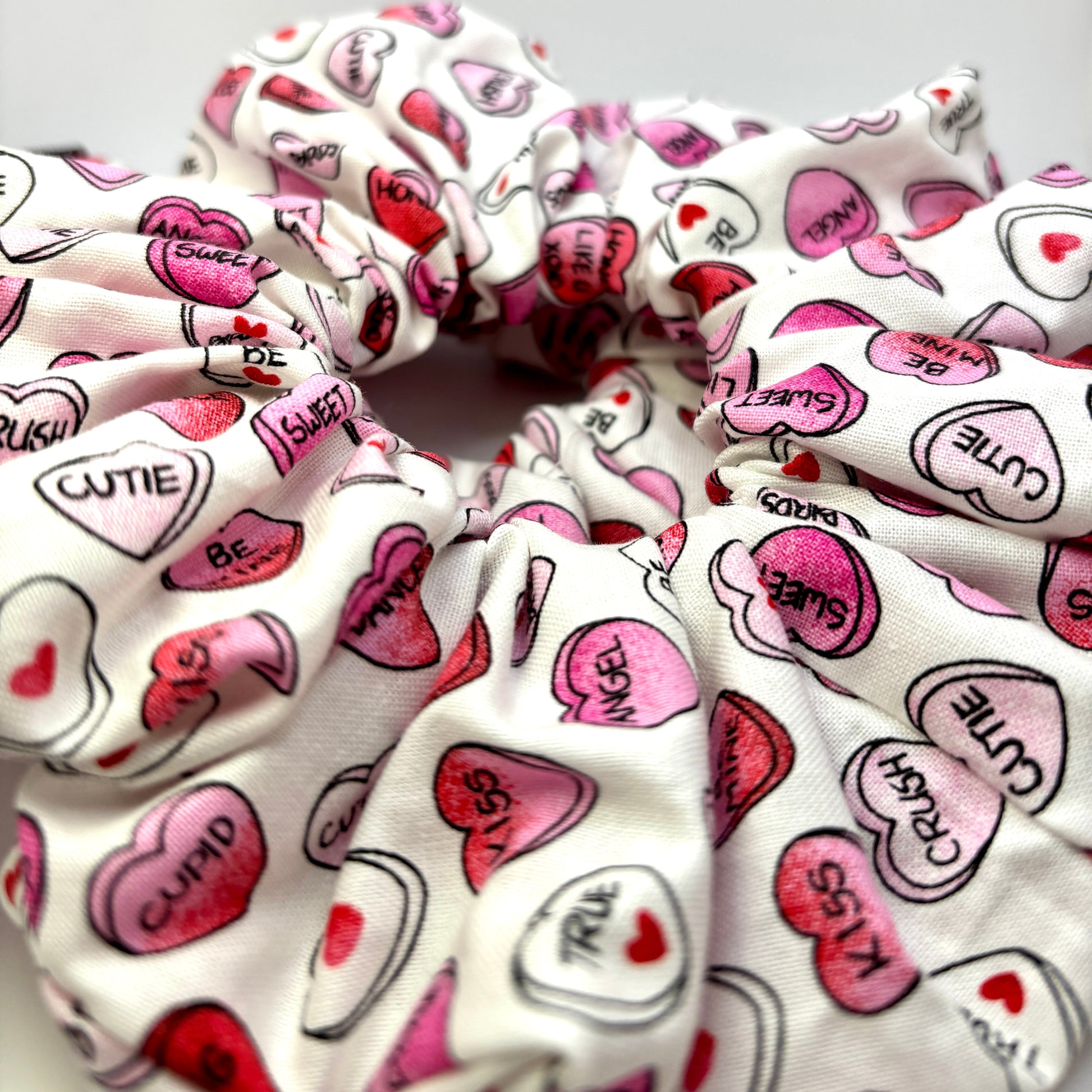 Conversation Hearts Valentine's Day Scrunchie Enchanted Scrunch