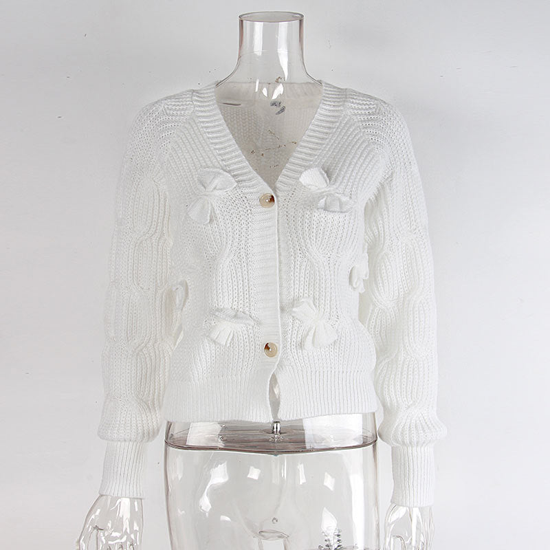 Women's Bow Cropped Cardigan FitiqueFit