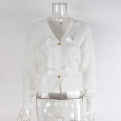 Women's Bow Cropped Cardigan FitiqueFit