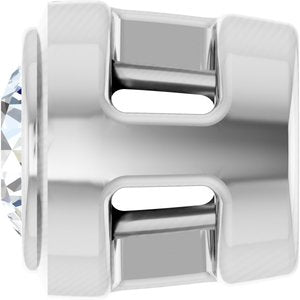 14K White .06 CT Lab-Grown Diamond Slide Pendant Ethereal Legacy Boutiques
