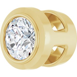 14K Yellow .06 CT Natural Diamond Slide Pendant Ethereal Legacy Boutiques