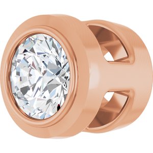 14K Rose .06 CT Lab-Grown Diamond Slide Pendant Ethereal Legacy Boutiques