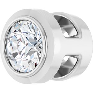 14K White .06 CT Lab-Grown Diamond Slide Pendant Ethereal Legacy Boutiques