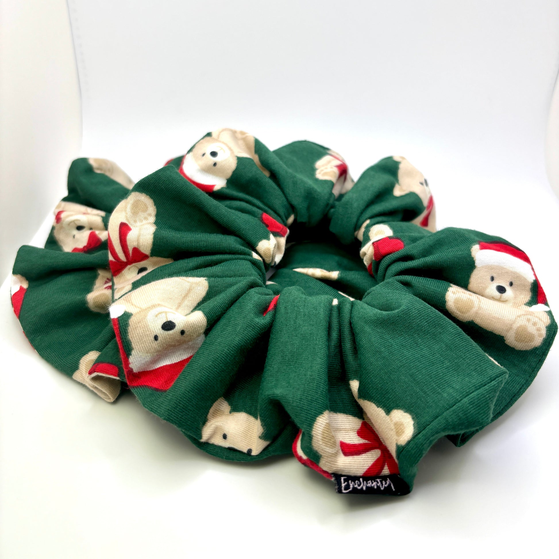 Teddy Bear Christmas Scrunchie Enchanted Scrunch