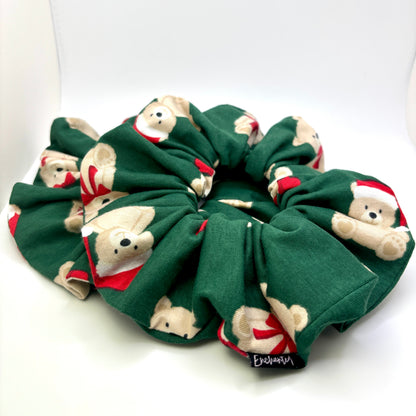 Teddy Bear Christmas Scrunchie Enchanted Scrunch