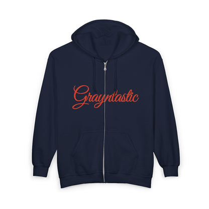 Grayntastic Zip Hoodie for Trendsetters, Cozy Unisex Sweatshirt, Holiday Gift, Casual Wear, Comfortable Layering Piece Grayceful LLC