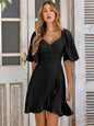 V-Neck Ruffle Sleeve & Waist Ruffle Summer Dress | 3 Colors FitiqueFit