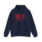Red American Flag Hooded Sweatshirt The Devil's Pickle