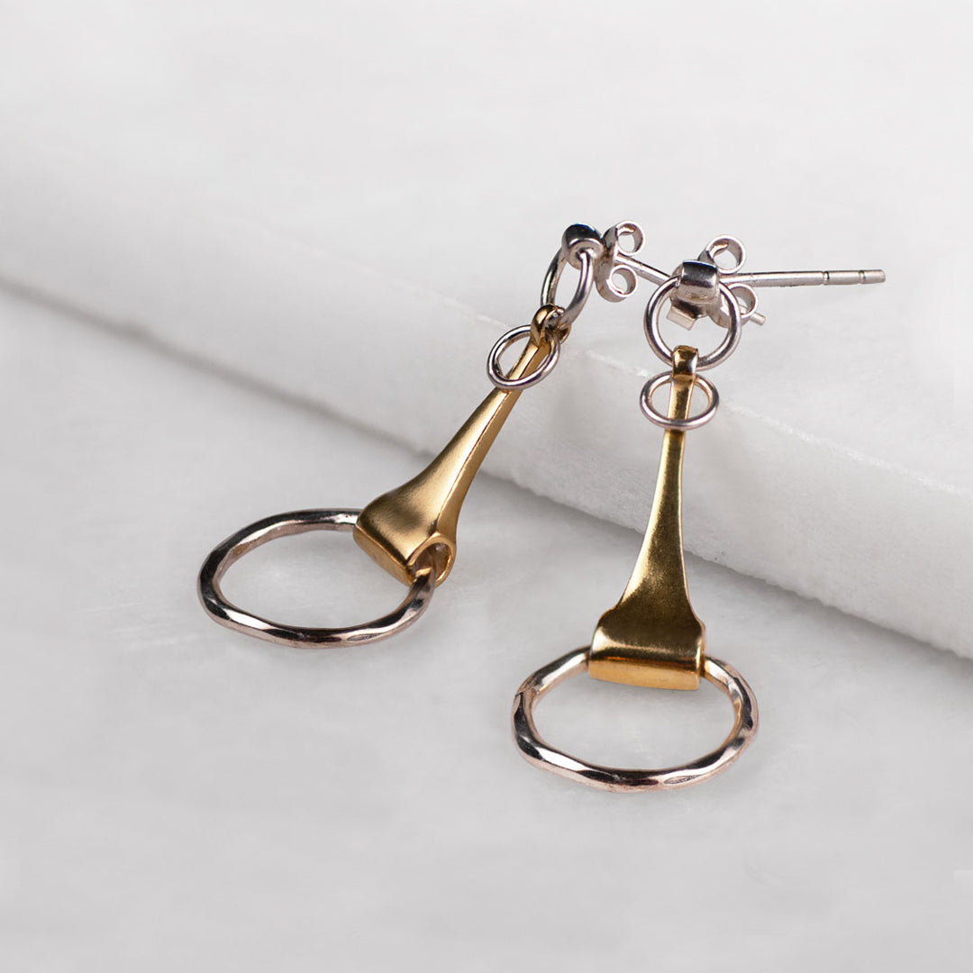 Camden - Equestrian Horse Bit Earring in Two Tone Urban-Equestrian