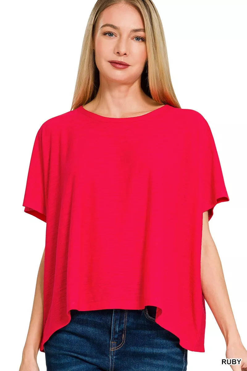 Zenana Round Neck Short Sleeve T-Shirt Montret