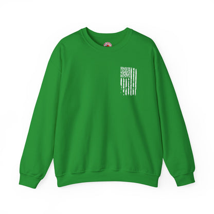 American Flag QR Code Crewneck Sweatshirt The Devil's Pickle