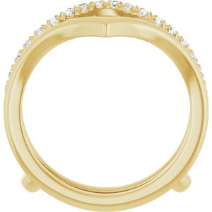 14K Yellow 1/4 CTW Lab-Grown Diamond V-Shaped Ring Guard Ethereal Legacy Boutiques
