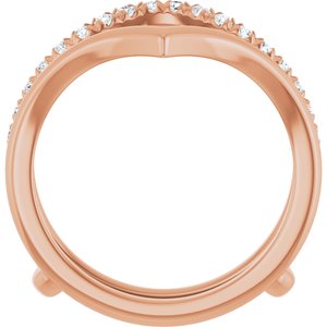 14K Rose 1/4 CTW Lab-Grown Diamond V-Shaped Ring Guard Ethereal Legacy Boutiques