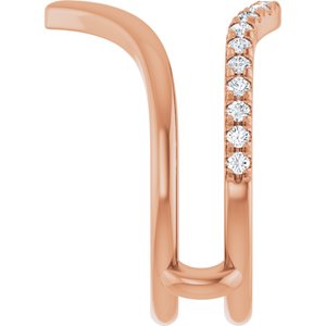 14K Rose 1/4 CTW Lab-Grown Diamond V-Shaped Ring Guard Ethereal Legacy Boutiques