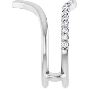 14K White 1/4 CTW Lab-Grown Diamond V-Shaped Ring Guard Ethereal Legacy Boutiques
