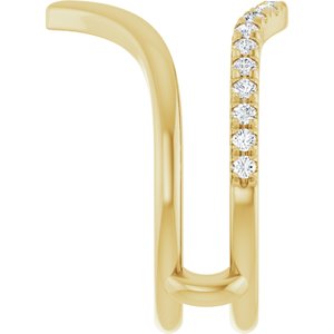 14K Yellow 1/4 CTW Lab-Grown Diamond V-Shaped Ring Guard Ethereal Legacy Boutiques