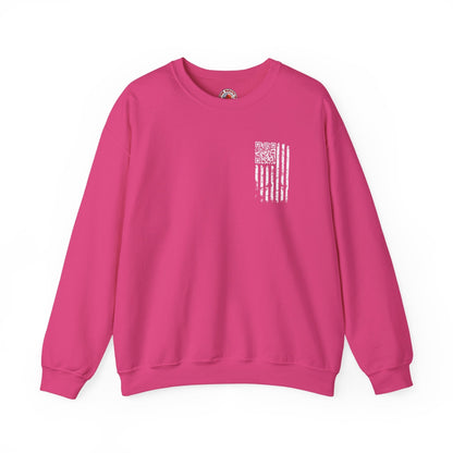 American Flag QR Code Crewneck Sweatshirt The Devil's Pickle