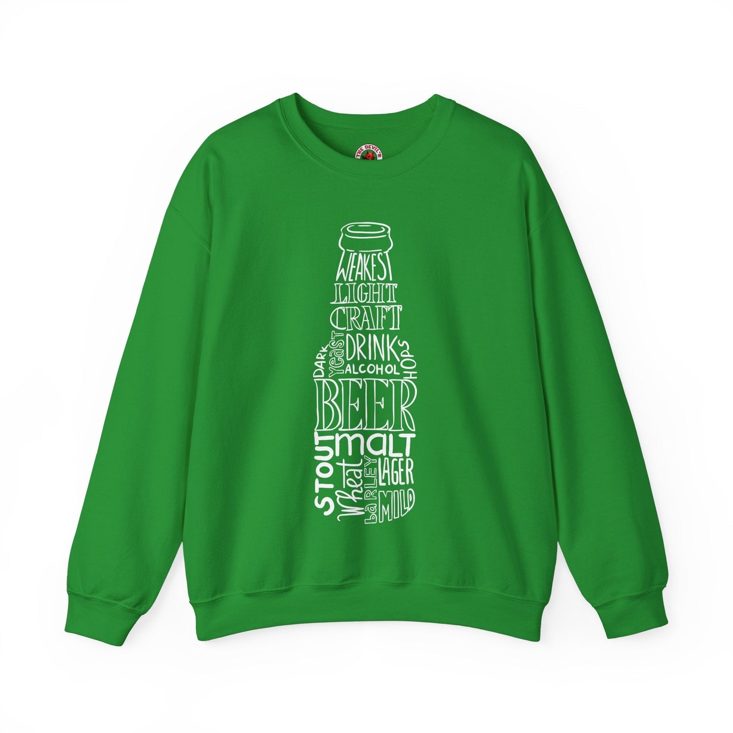 Beer Bottle of Words Crewneck Sweatshirt The Devil's Pickle