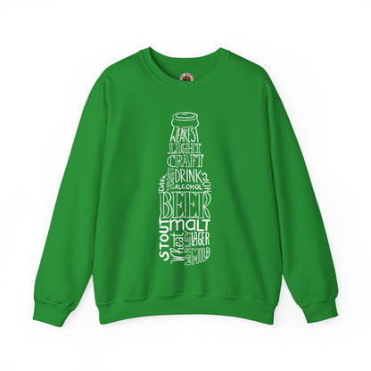 Beer Bottle of Words Crewneck Sweatshirt The Devil's Pickle