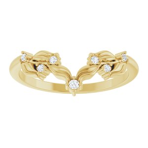 14K Yellow .05 CTW Natural Diamond Contour Band Ethereal Legacy Boutiques