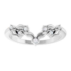 14K White .05 CTW Natural Diamond Contour Band Ethereal Legacy Boutiques