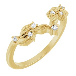 14K Yellow .05 CTW Natural Diamond Contour Band Ethereal Legacy Boutiques