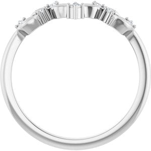 Platinum .05 CTW Natural Diamond Contour Band Ethereal Legacy Boutiques