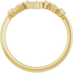 14K Yellow .05 CTW Natural Diamond Contour Band Ethereal Legacy Boutiques