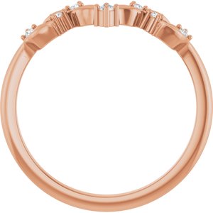 14K Rose .05 CTW Natural Diamond Contour Band Ethereal Legacy Boutiques