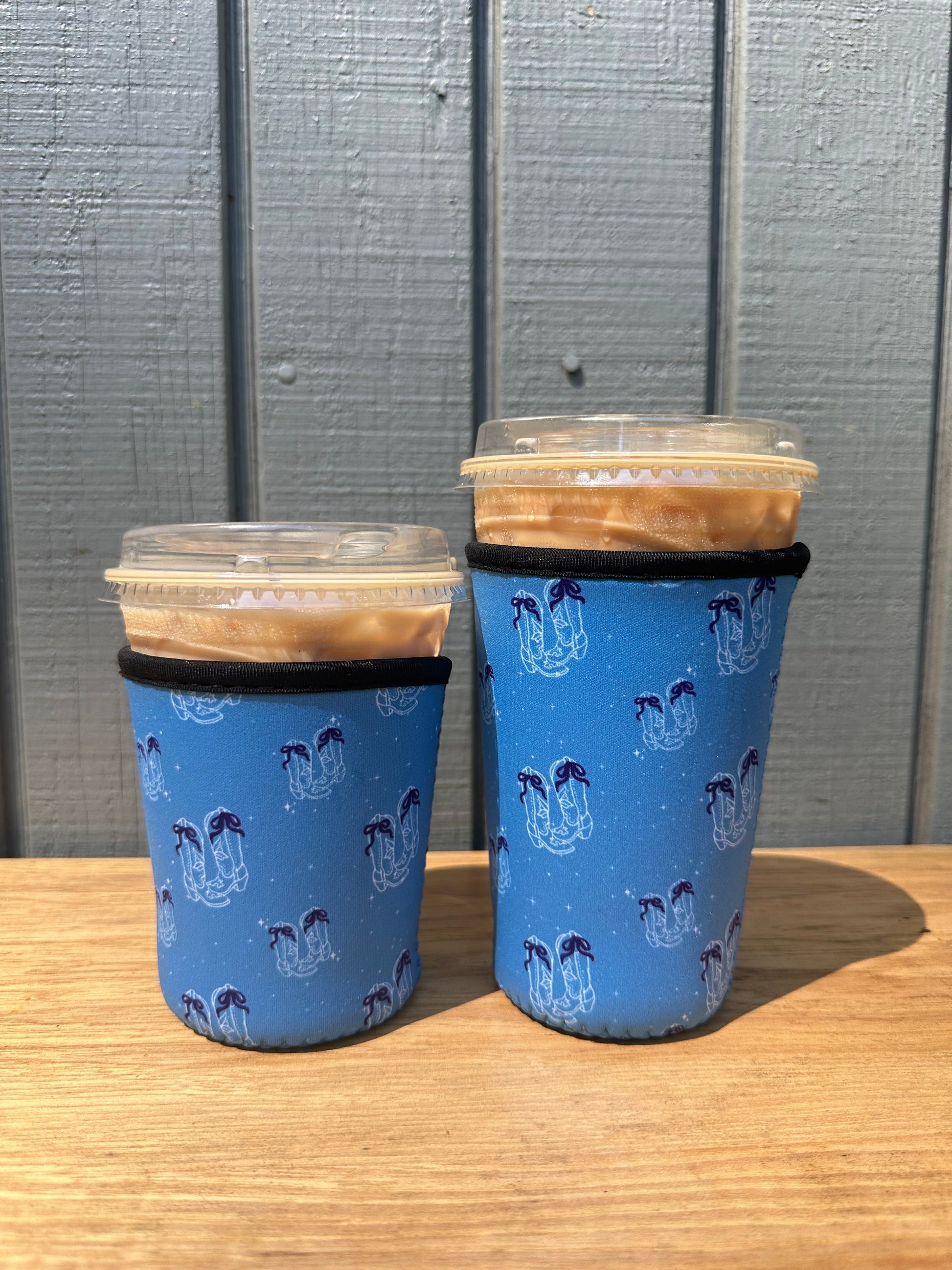 Bow Cowgirl Boots Iced Coffee Cover | Iced Coffee Koozie BashDesignsCo