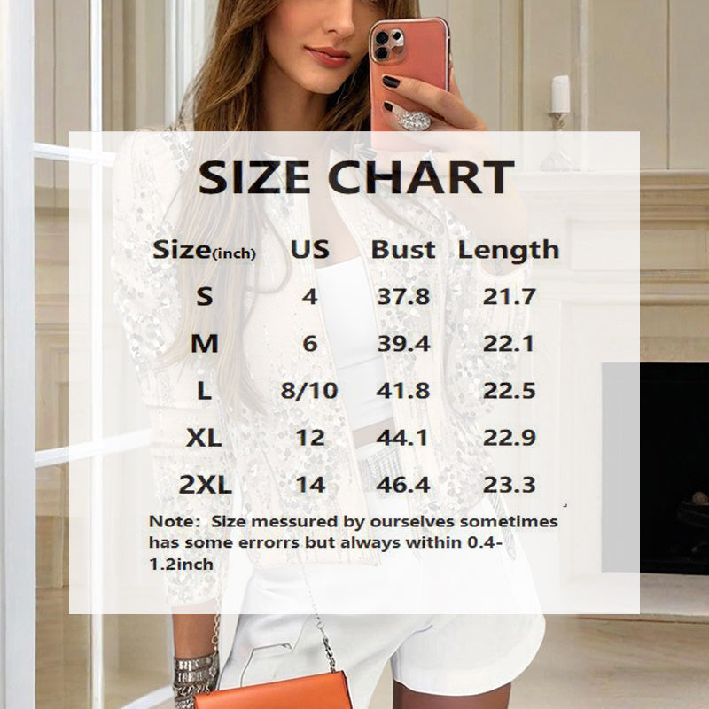 Women’s Sequined Zip-Up Jacket FitiqueFit