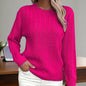 Women’s Textured Crew‑Neck Pullover Top FitiqueFit