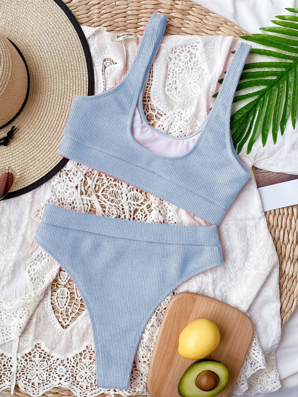 Scoop Neck Wide Strap Two-Piece Swim Set New Era Fashion LLc