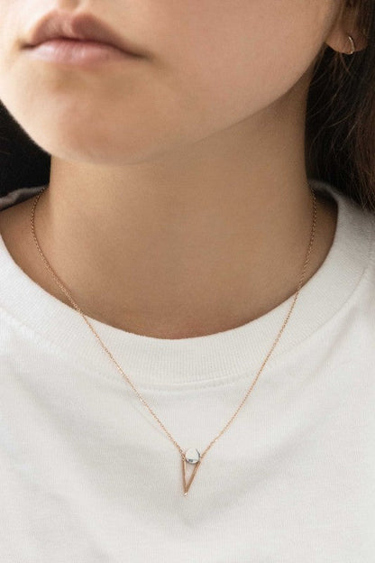 Tensly Point Stone Necklace | Rose Gold (14K) Shop Style & More | Fresh Looks, Everyday Deals & Free Shipping