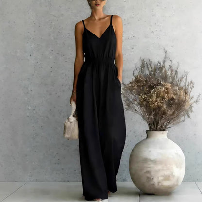 Women's Sleeveless Wide-Leg Jumpsuit – 5 Colors S–3XL FitiqueFit