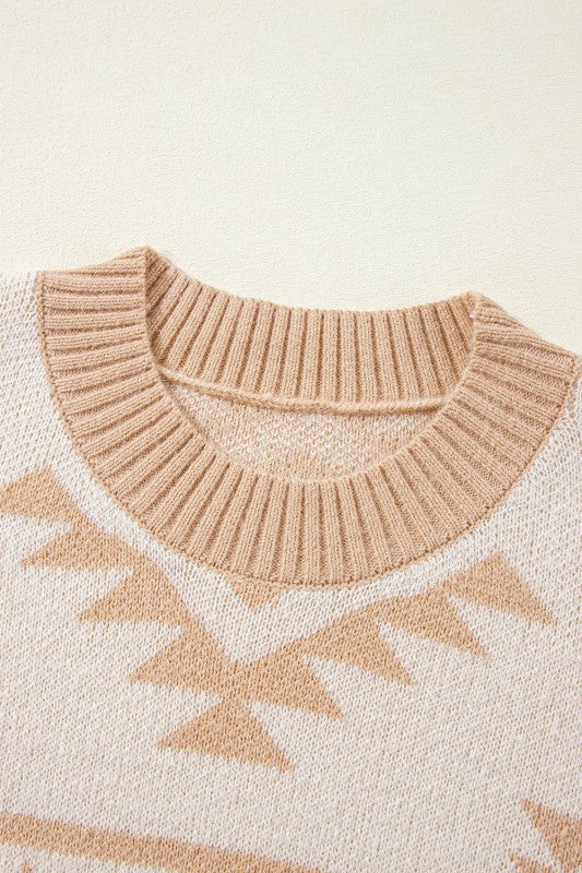 Plus Size Western Aztec Long Sleeve Sweater Shop Style & More | Fresh Looks, Everyday Deals & Free Shipping