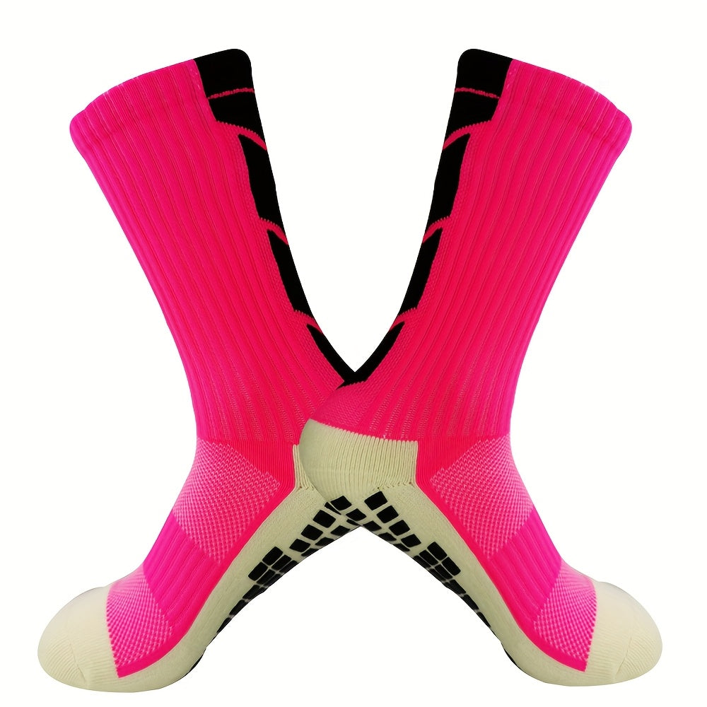 Non-slip Rubber Grip Cushion Soccer Sock | Fabric, All-season, Solid Color, Machine Washable, for Football, Basketball, Running, Hiking, Trekking, Yoga, Pilates - CT TAPESOCKS NovaCart