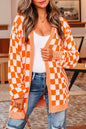 Checker Open Front Drop Shoulder Cardigan Shop Style & More | Fresh Looks, Everyday Deals & Free Shipping