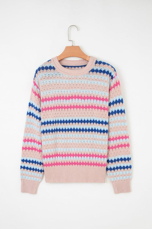 Amelia Patterned Drop Shoulder Sweater Shop Style & More | Fresh Looks, Everyday Deals & Free Shipping