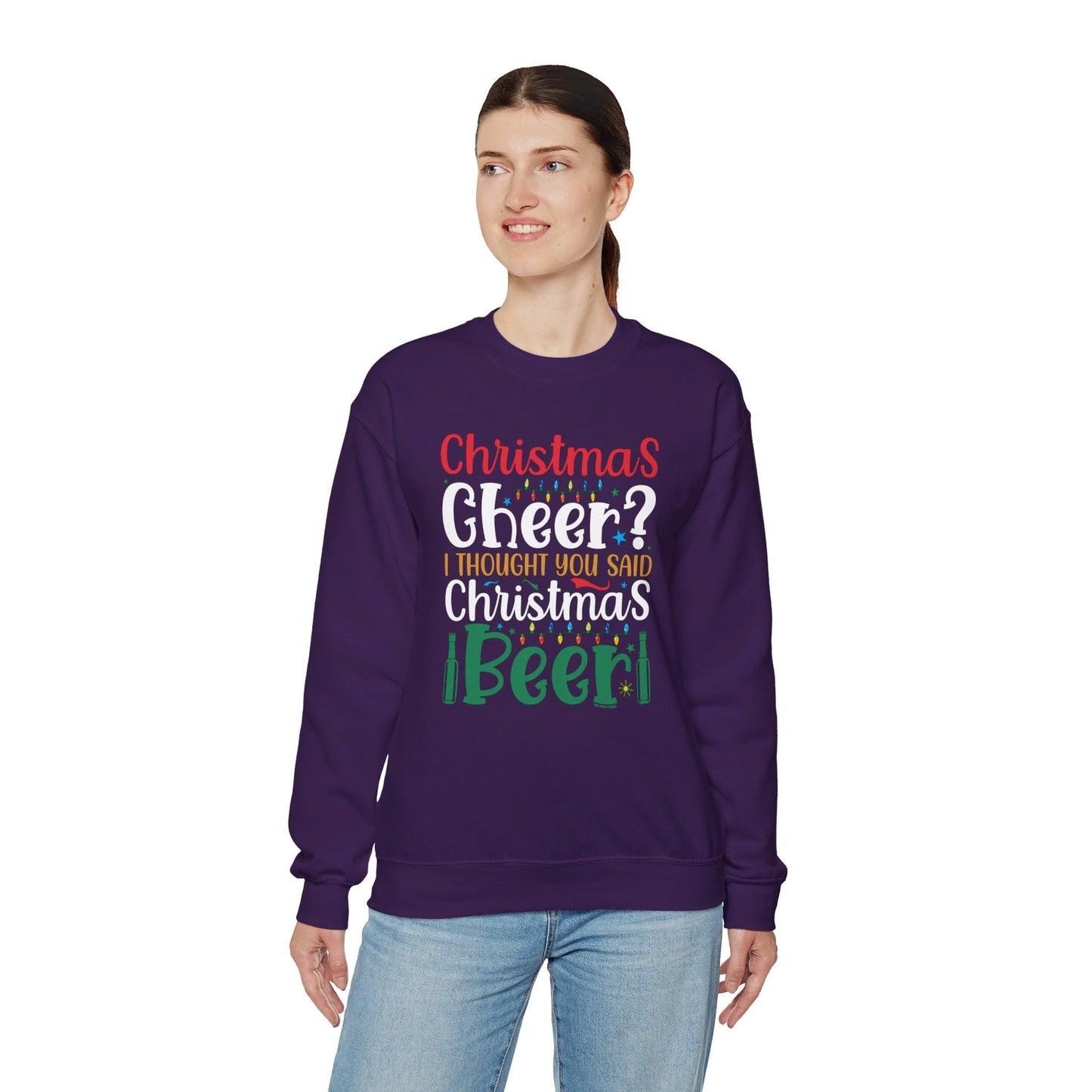 Christmas Cheer? I thought You Said Christmas Beer Crewneck Sweatshirt The Devil's Pickle