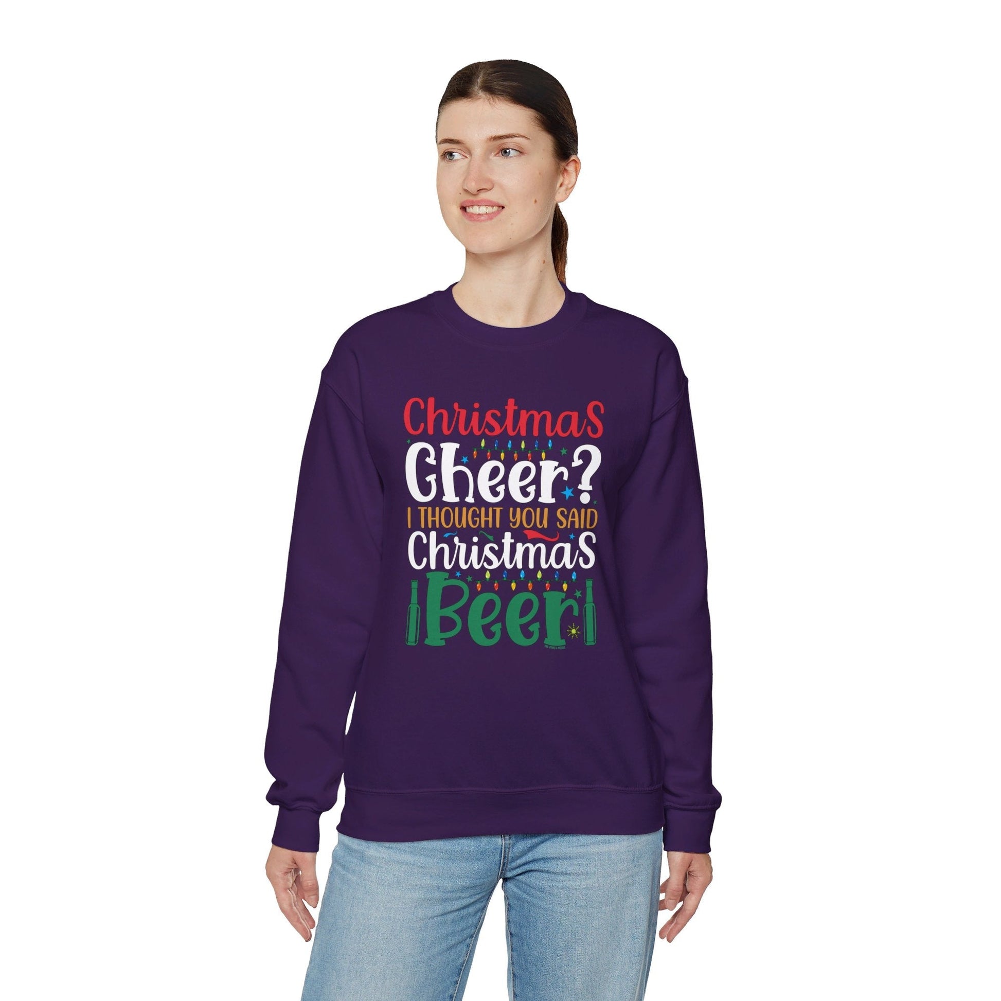 Christmas Cheer? I thought You Said Christmas Beer Crewneck Sweatshirt The Devil's Pickle