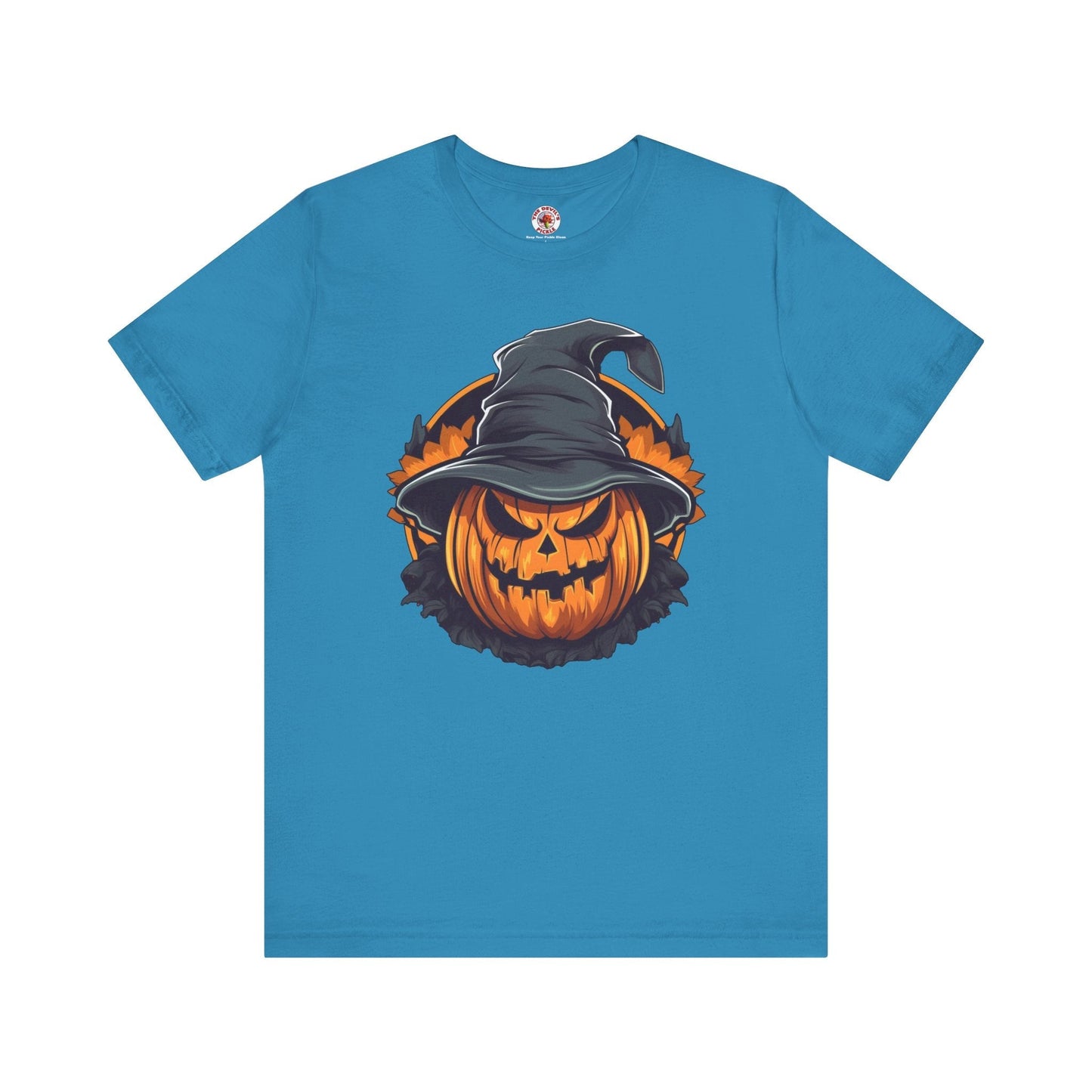 Scary Witch Pumpkin Halloween T-Shirt The Devil's Pickle