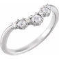 Platinum 1/5 CTW Natural Rose-Cut Diamond & Faceted Contour Band Ethereal Legacy Boutiques